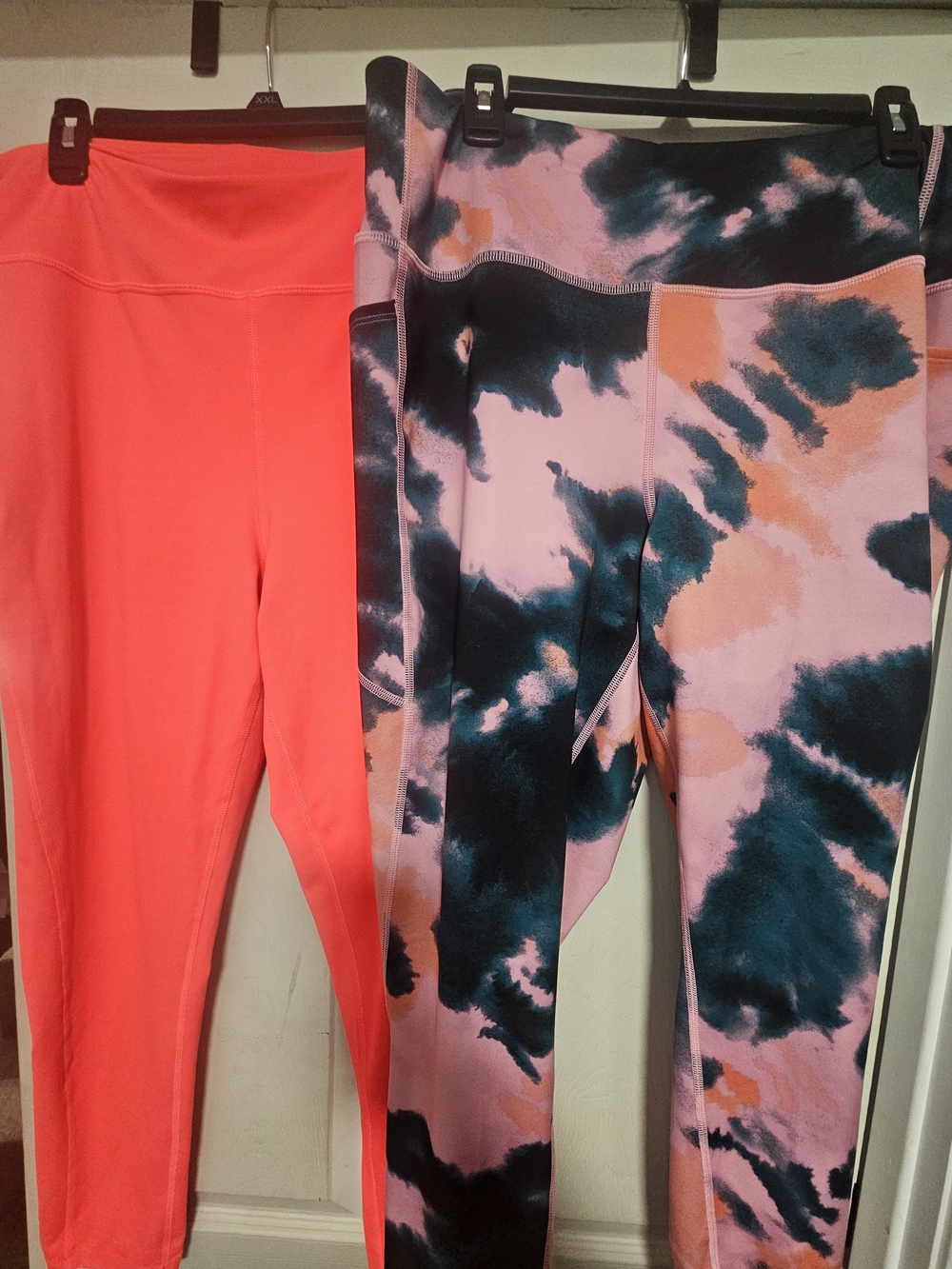 tek gear Neon Coral Leggings & Pink Teal Tie-Dye Leggings